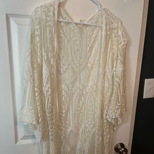 Long lace beach cover up